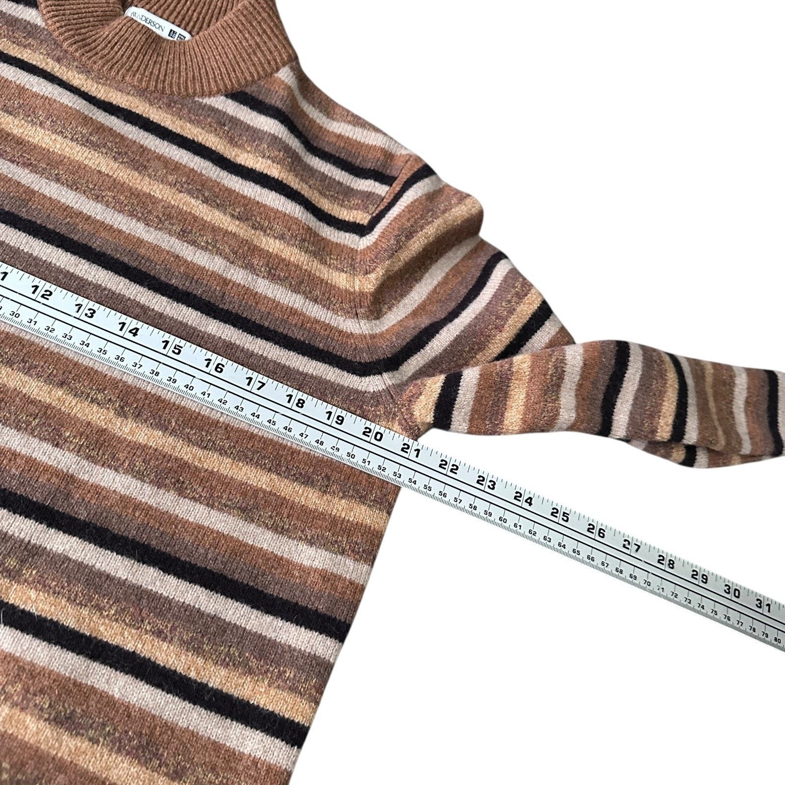Other JW Anderson Uniqlo Sweater Men M Brown Striped Long Sleeve Size US M / EU 48-50 / 2 - 8 Thumbnail