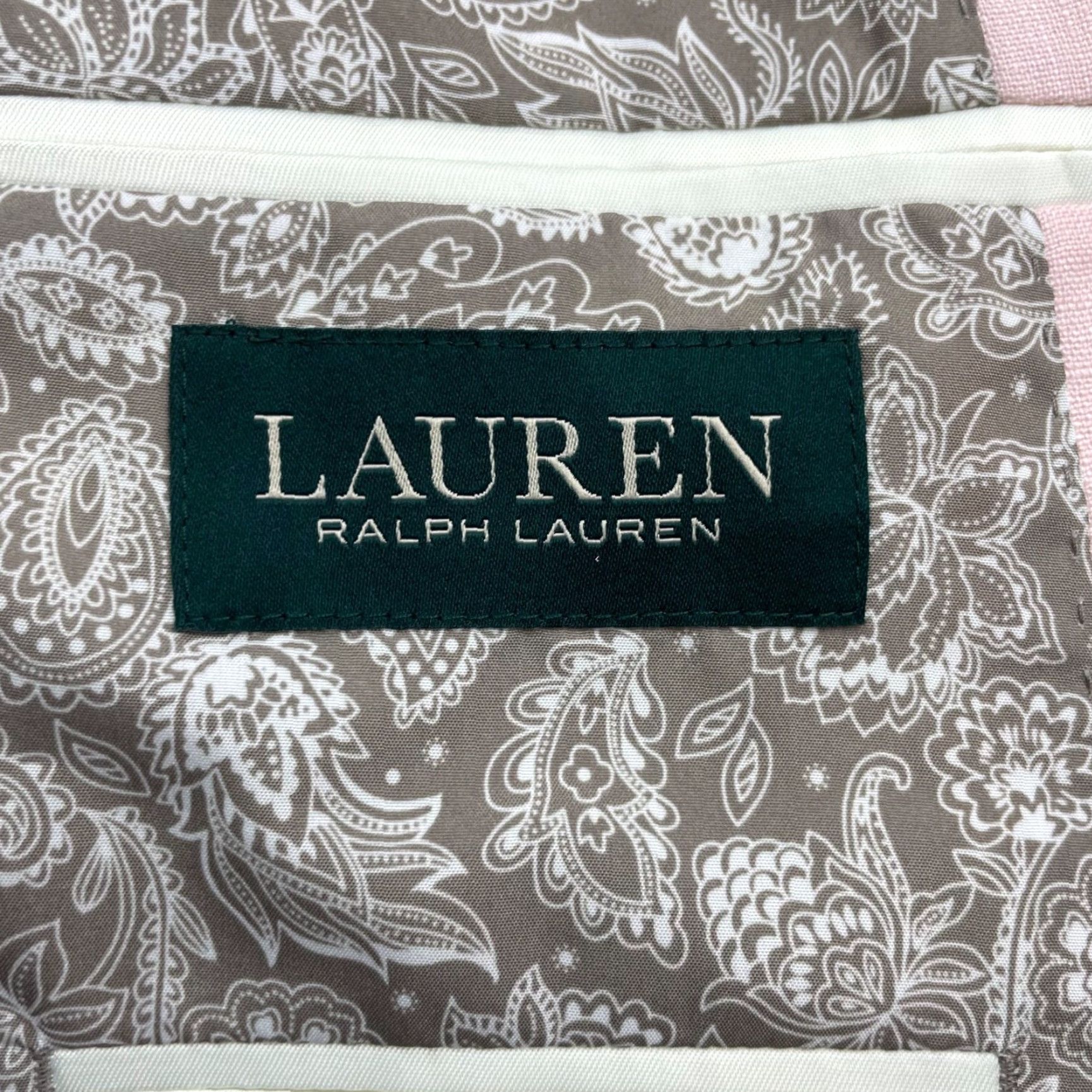 Ralph Lauren Ralph Lauren LRL Men's Blazer 100% Linen Pink 2-Button Front Double-Vented Short 36S Notch Lapel Size 36R - 5 Thumbnail