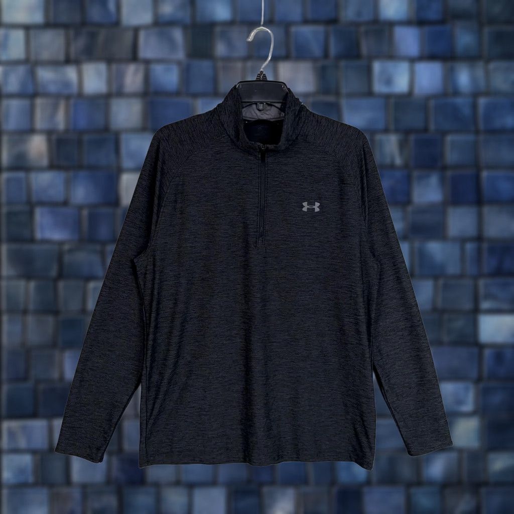 Under Armour Under Armour Pullover Mens Medium Gray 1/4 Zip Relaxed Fit Running & Training Top Size US M / EU 48-50 / 2 - 1 Thumbnail