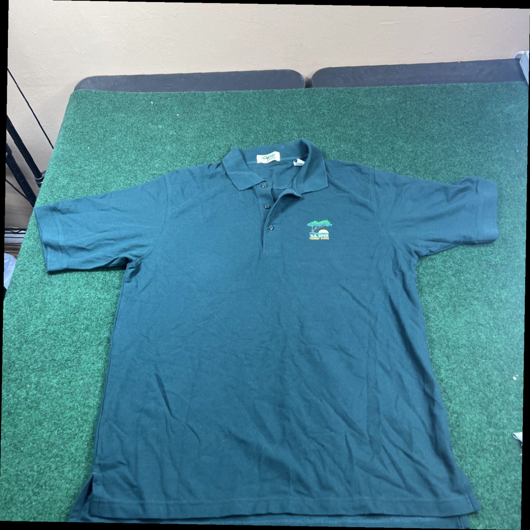 Vintage 2008 US OPEN TORREY PINES Green Golf Polo Shirt - Sz Large Fast Shipping Size US L / EU 52-54 / 3 - 1 Thumbnail
