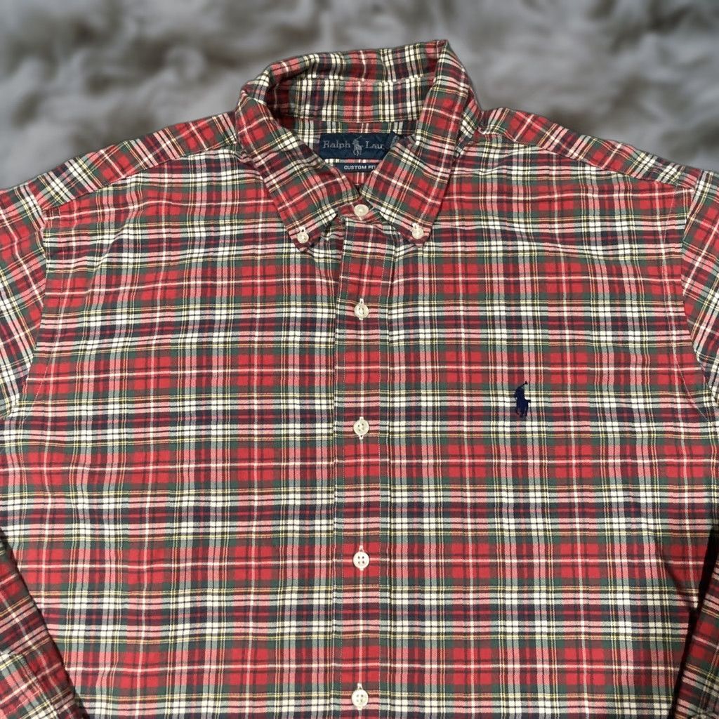Ralph Lauren Ralph Lauren Custom Fit Shirt Mens XL Long Sleeve Button-Down Embroidered Plaid Size US XL / EU 56 / 4 - 1 Thumbnail