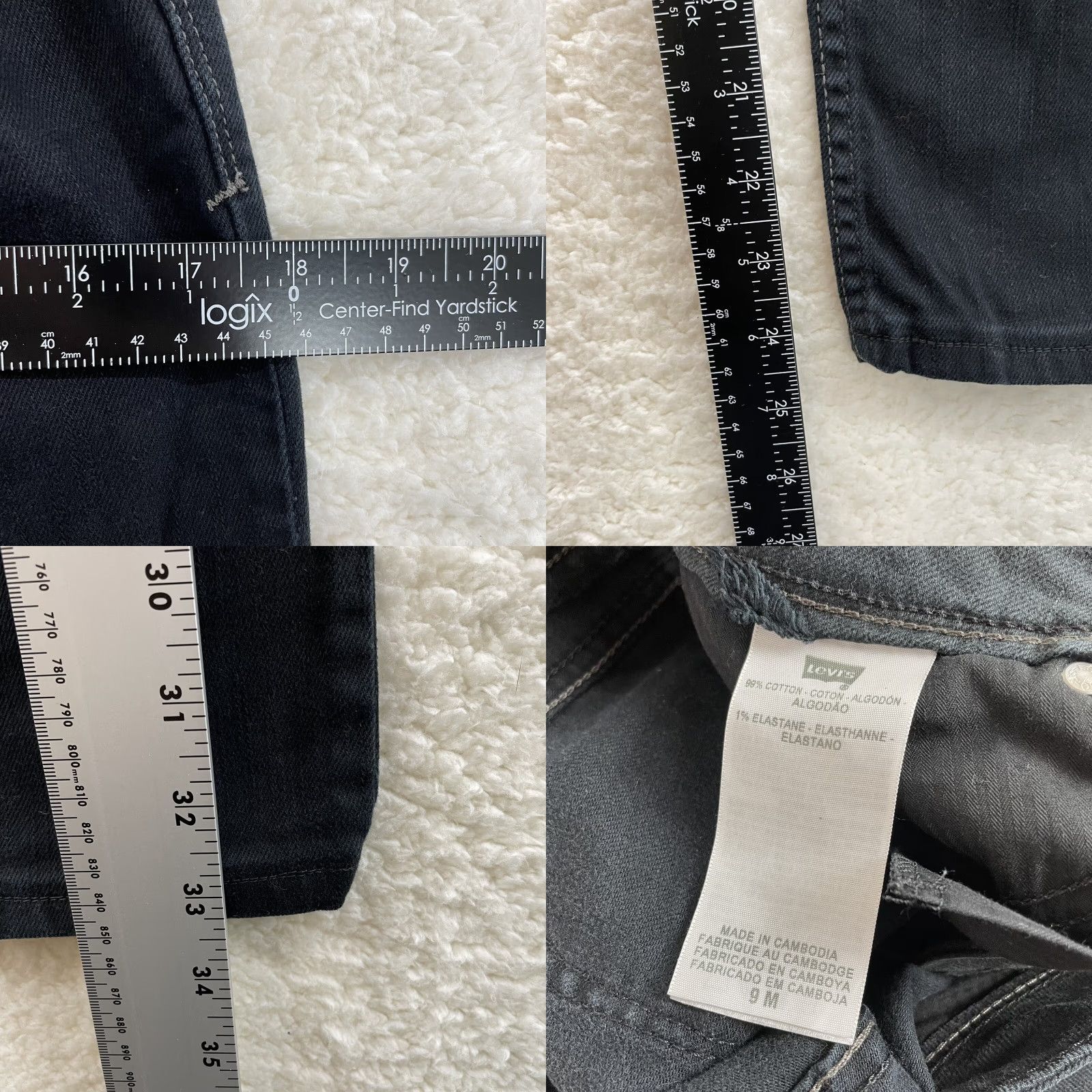 Levi's Levi's Jeans Skinny Womens Black Stretch Low Rise Cropped Bold Curve 8 29 28 denim Regular Sized XS? No. Size 30" / US 8 / IT 44 - 8 Thumbnail