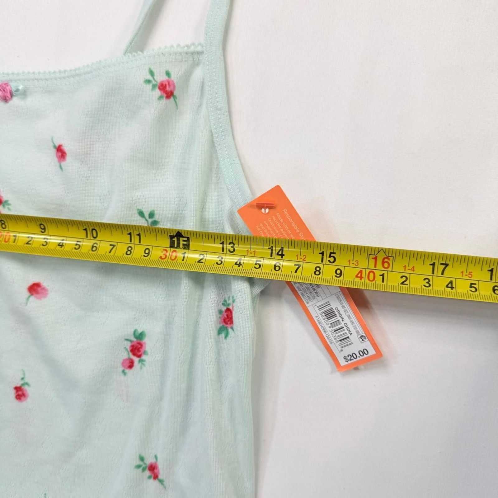 & Other Stories NWT Target Mint Pastel and Roses Tank Top Sz M Size M / US 6-8 / IT 42-44 - 4 Thumbnail
