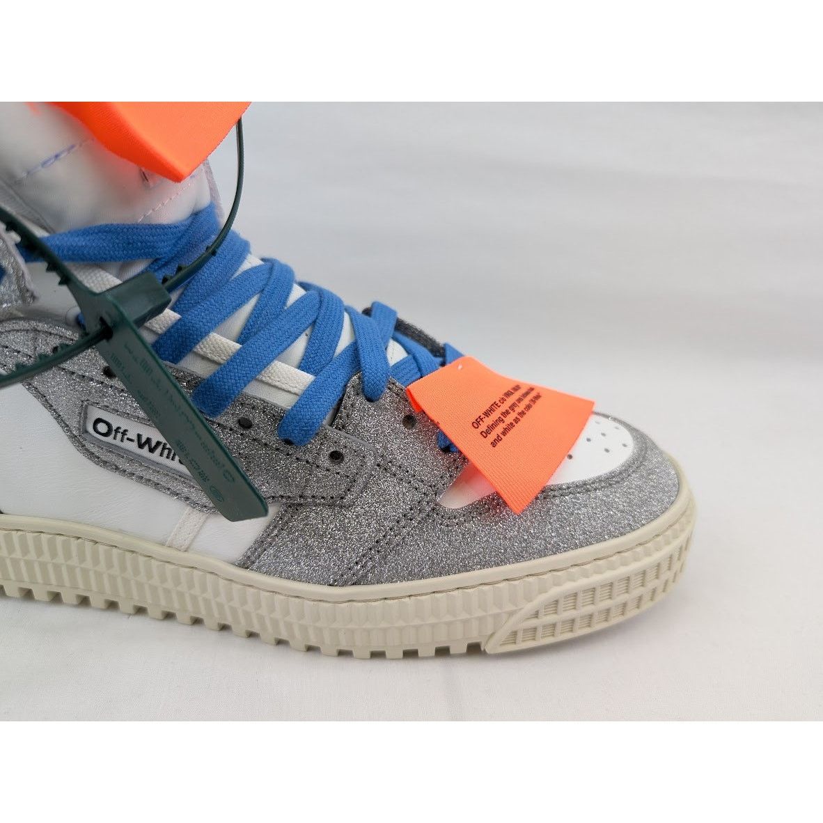 Off-White o1rshd1 3.0 Off Court Special Glitter Hi Top Sneakers Size US 8 / IT 38 - 3 Thumbnail