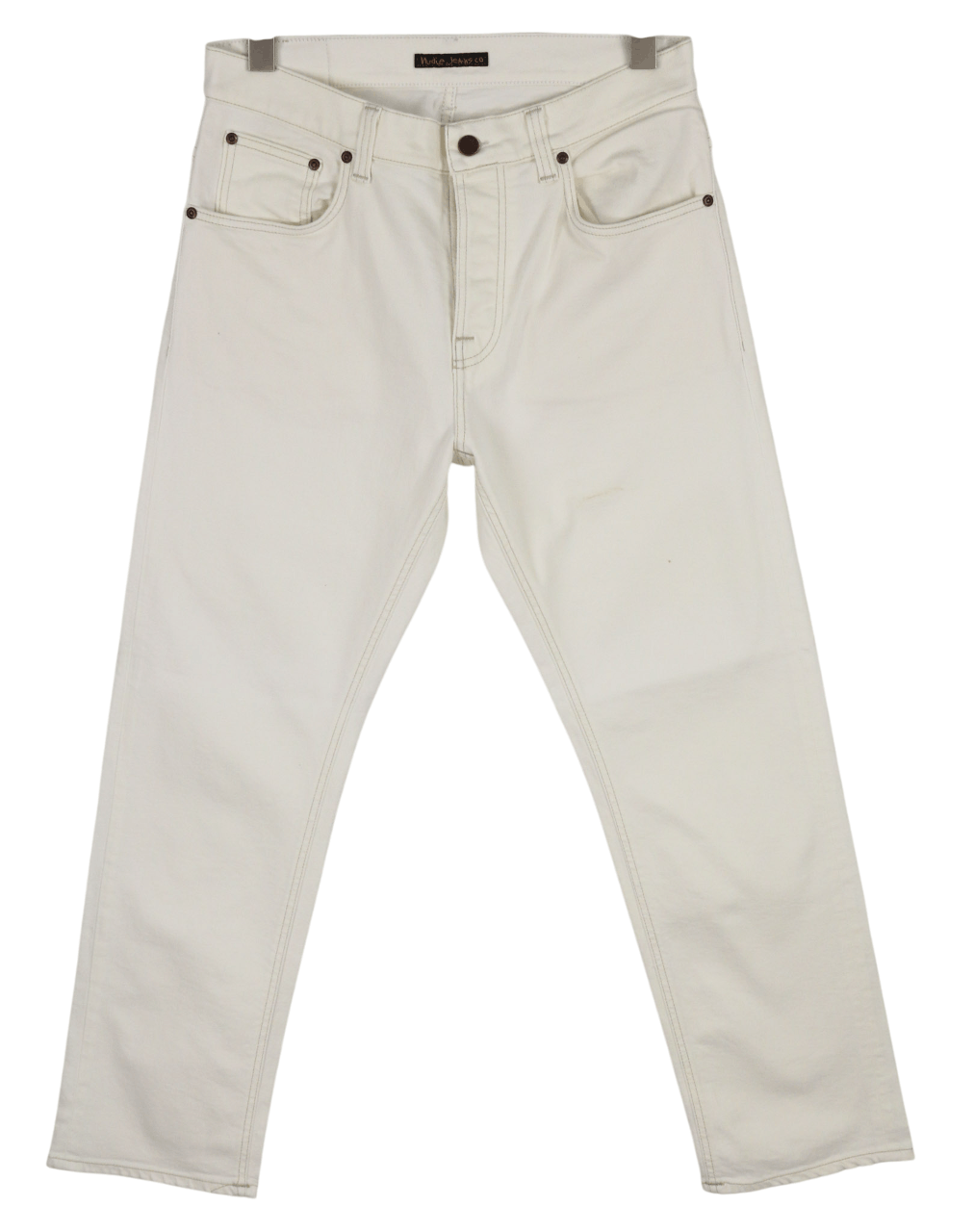 Nudie Jeans SLEEPY SIXTEN W30/L30 Ecru Denim Straight 82679 Size US 30 / EU 46 - 1 Thumbnail