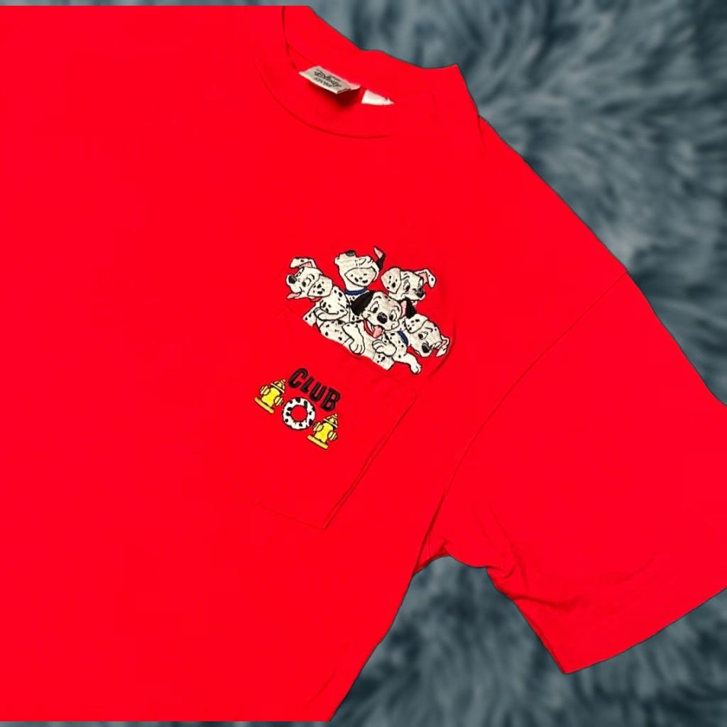 Disney VINTAGE Disney 101 Dalmatians Cartoon Embroidered Pocket Tee Shirt Mens L Size US L / EU 52-54 / 3 - 1 Thumbnail