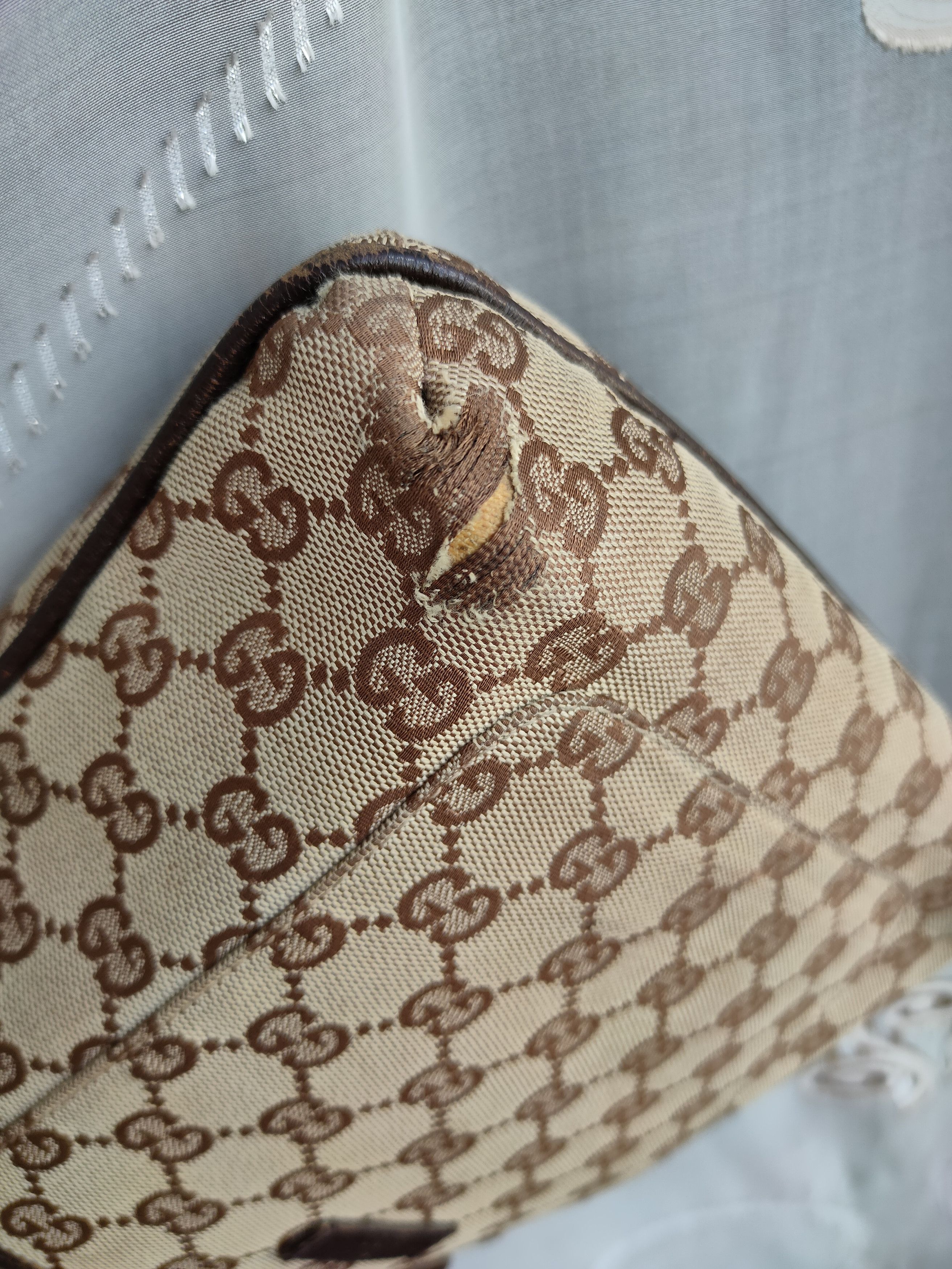 Gucci Gucci GG Pattern Canvas Leather Shoulder Bag Messenger Bag Size ONE SIZE - 13 Thumbnail