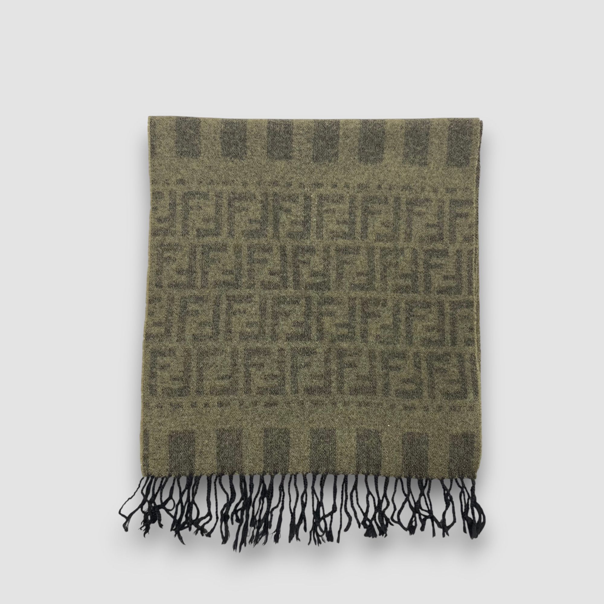 Japanese Brand Vintage Fendi Scarf Muffler Wool FF Monogram Winter Scarves Size ONE SIZE - 2 Thumbnail