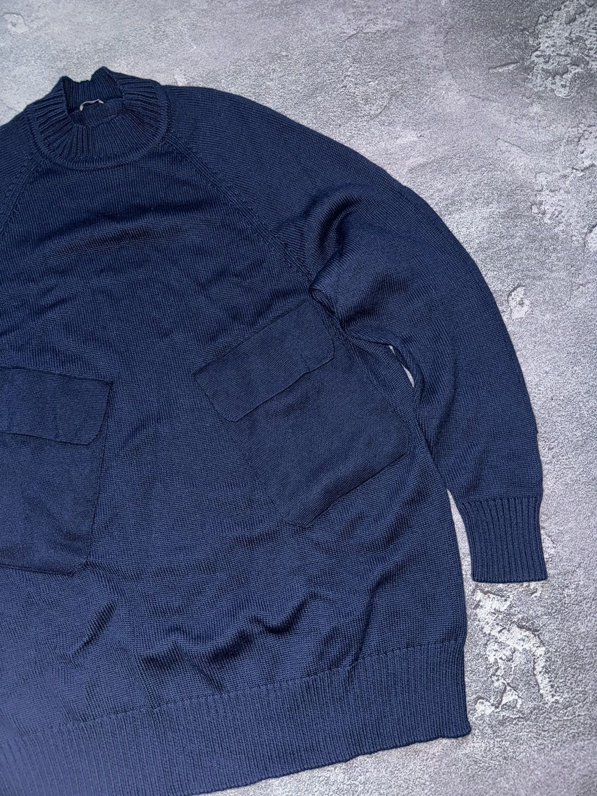 Designer × Jil Sander Jil sander navy S sweater dress knitwear relaxed jumper 00s Size S / US 4 / IT 40 - 8 Thumbnail