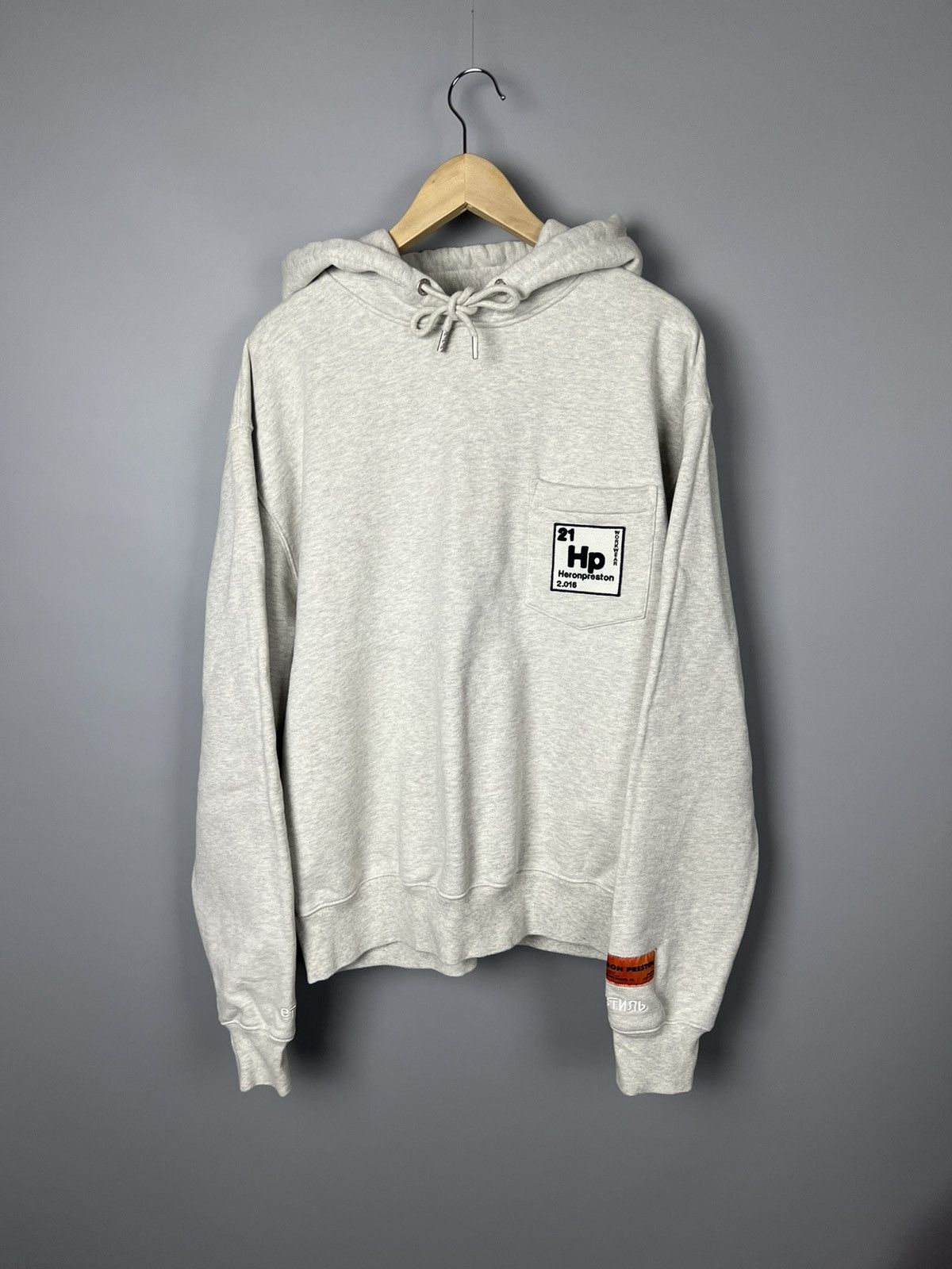 Heron Preston (M) Heron Preston Periodic Pocket Hoodie Grey authentic RARE Size US M / EU 48-50 / 2 - 1 Thumbnail