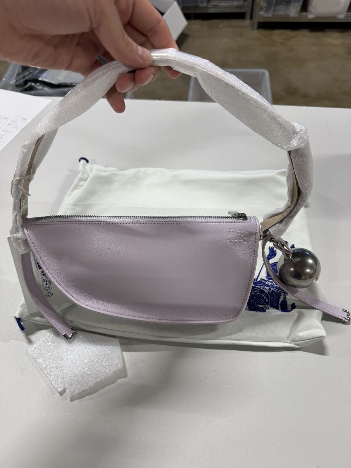 Burberry Mini Shield Sling Bag New 2500$ in Purple, Women's