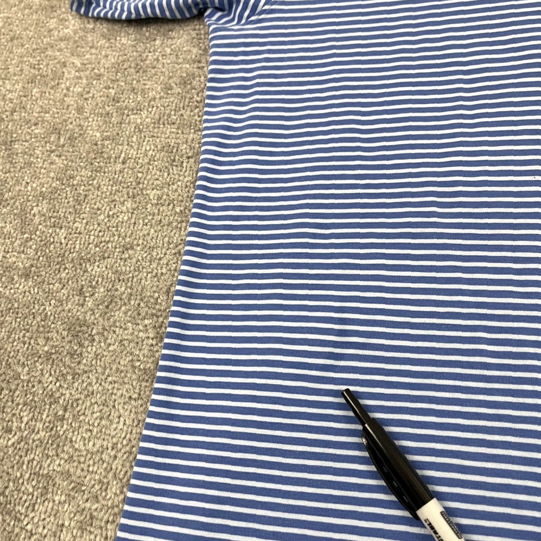 Vintage B. Draddy Polo Shirt Mens XL Blue White Striped Stretch Cotton Preppy Golf Logo Size US XL / EU 56 / 4 - 7 Thumbnail