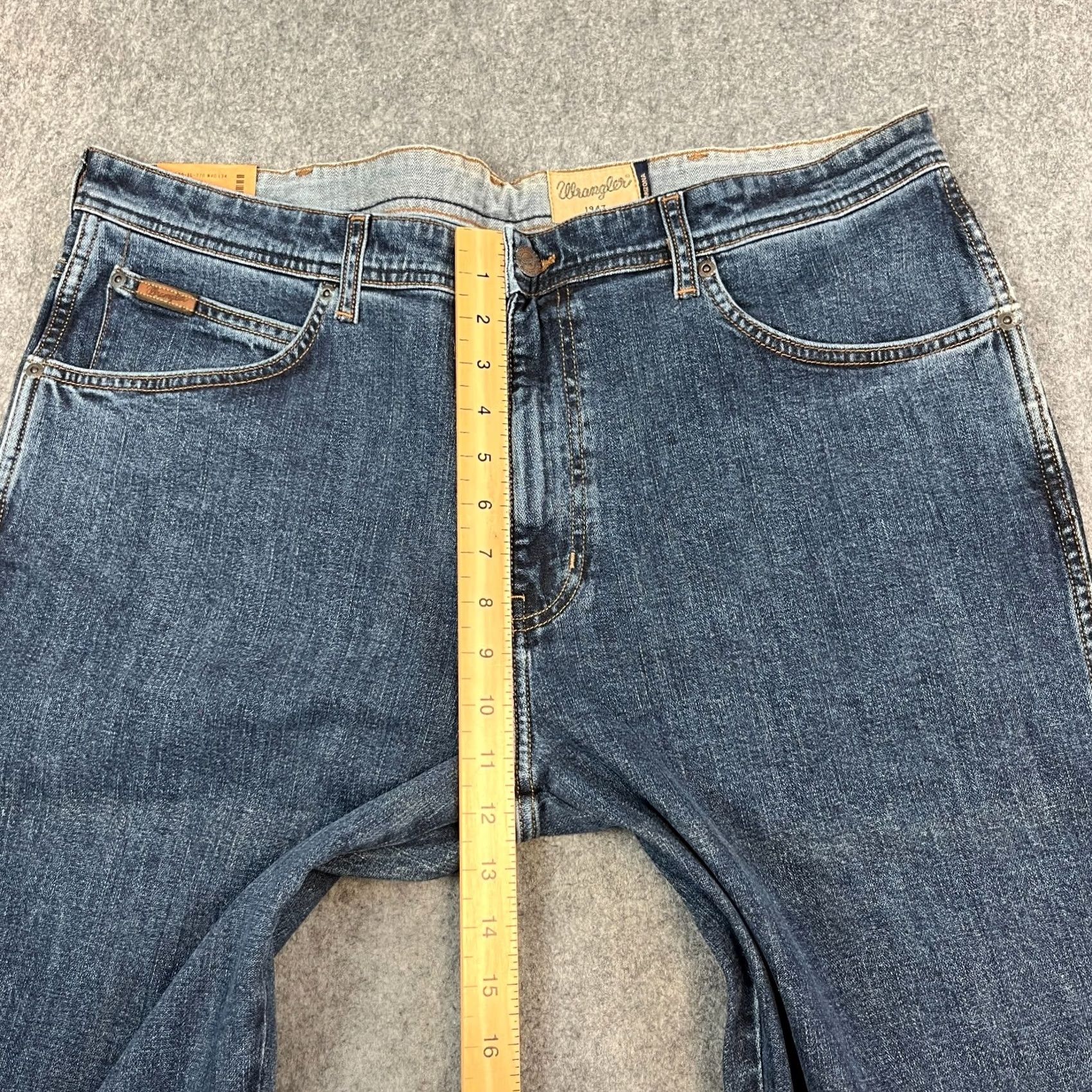 Wrangler VINTAGE Wrangler Arizona Stretch Jeans Straight 40 34 Dark Blue Denim Zip Fly 5-Pocket Mens Jeans Womens? Size US 40 / EU 56 - 5 Thumbnail