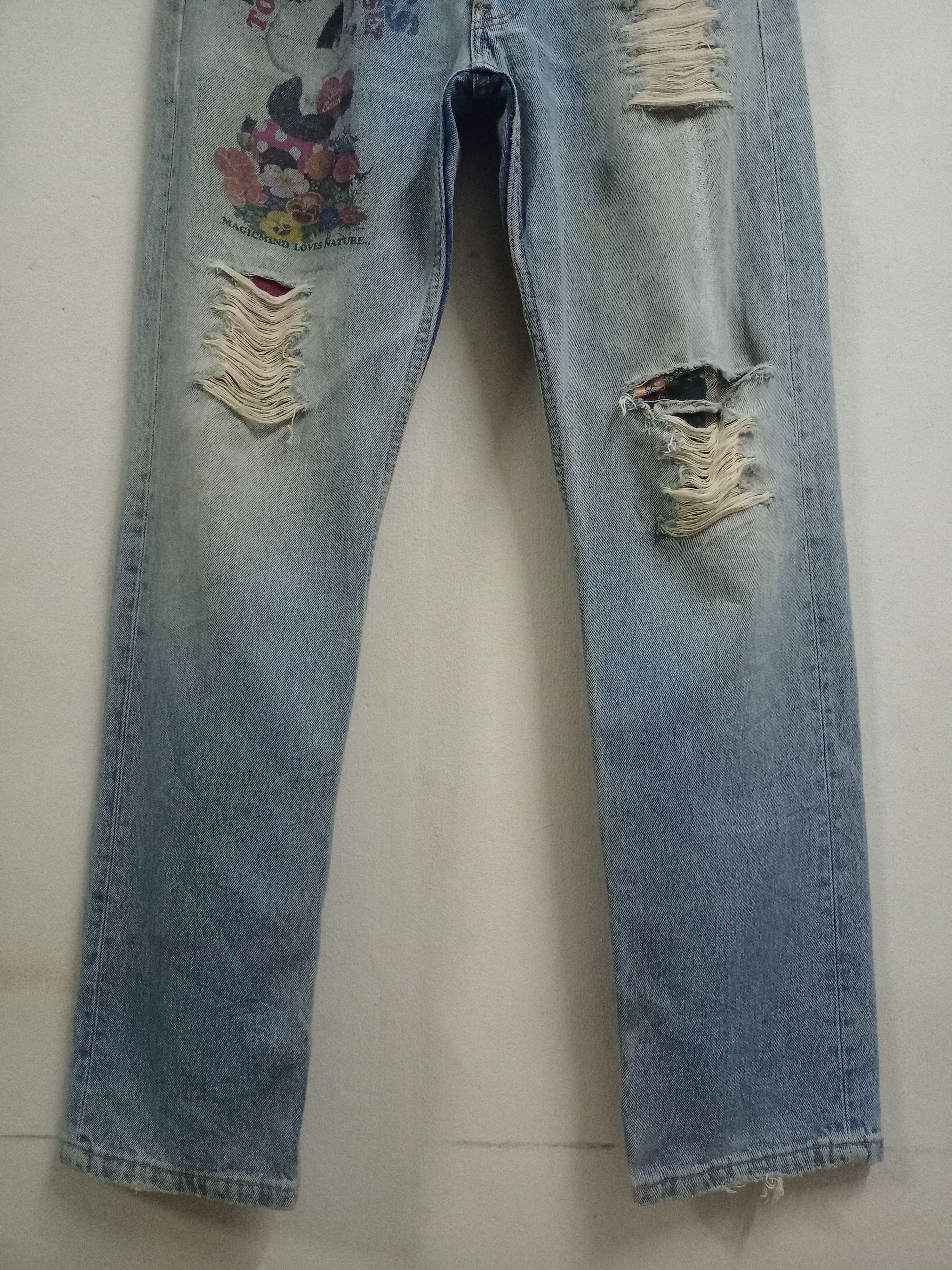 Levi's × Levi's Vintage Clothing UK Vintage 80s Levis 501 Graphic Print Style Loose Jeans Size US 31 - 6 Thumbnail