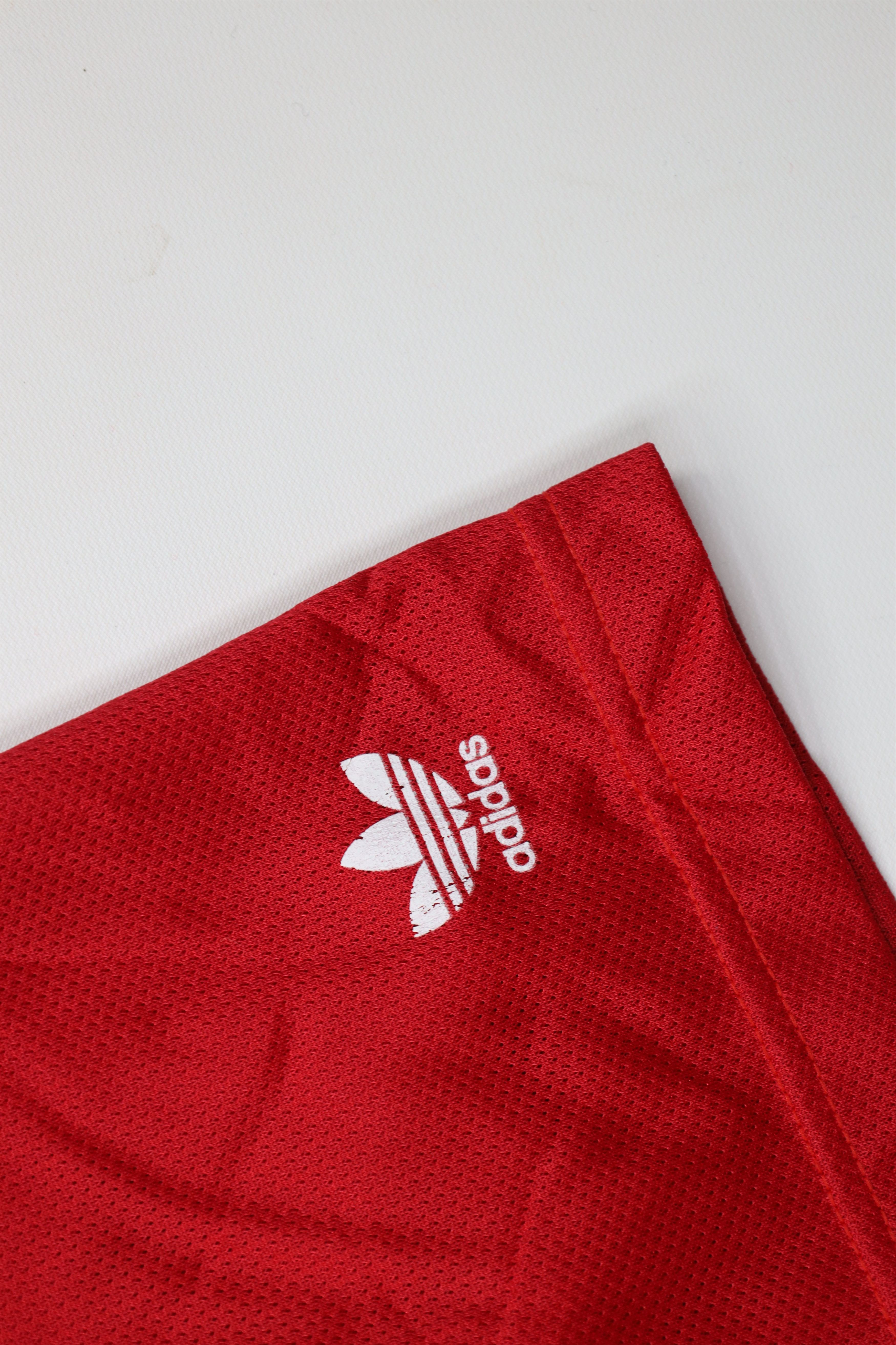 Adidas Deadstock Vintage 90s Adidas Above Knee Mesh Shorts Red USA Size US 36 / EU 52 - 5 Thumbnail
