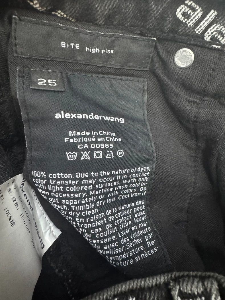 Alexander Wang Alexander Wang Bite Logo Print Denim Shorts- Size 25" / US 0 / IT 36 - 4 Thumbnail
