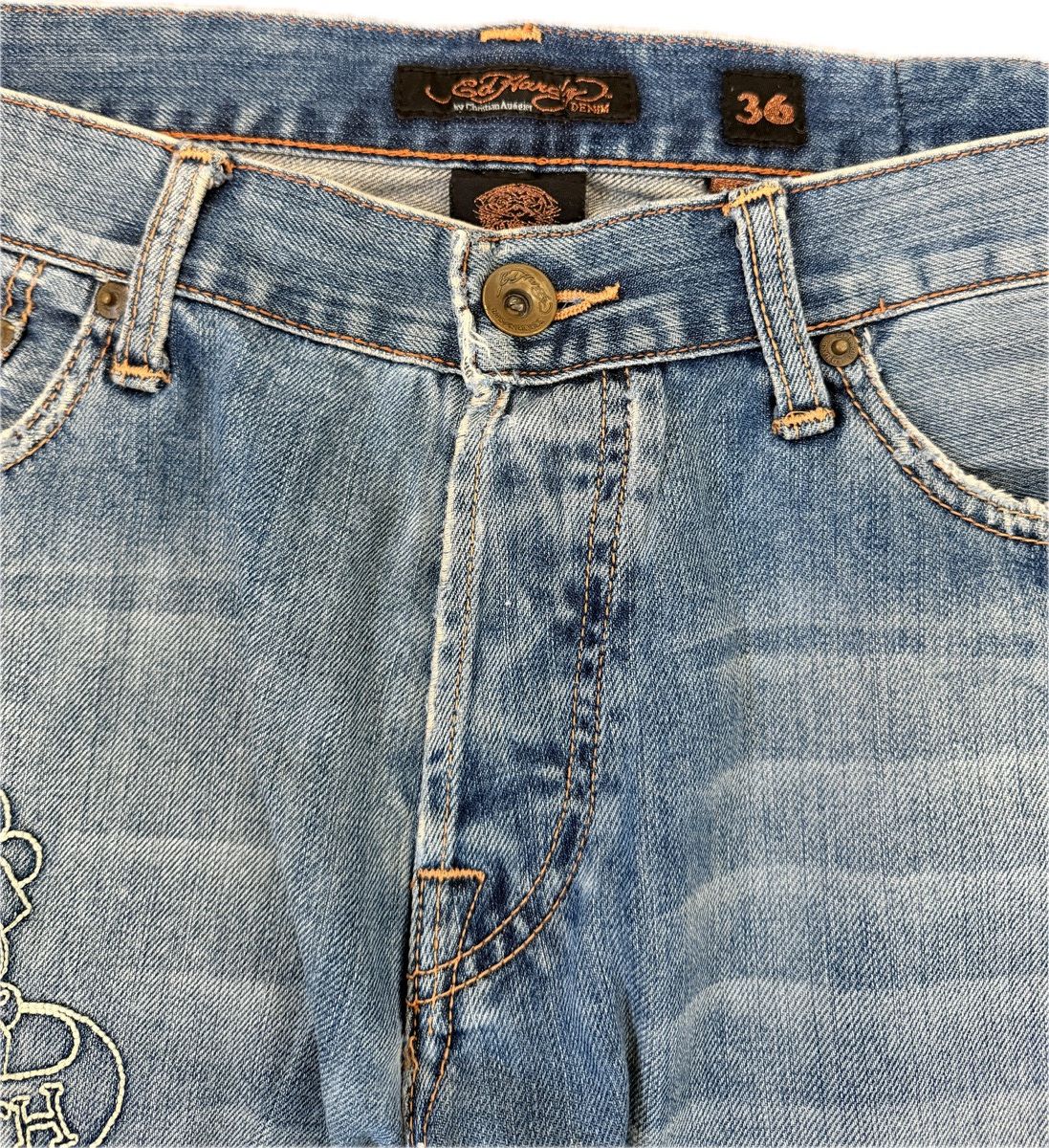 Ed Hardy Distressed Ed Hardy Spelled Out Jeans Size US 36 / EU 52 - 8 Thumbnail