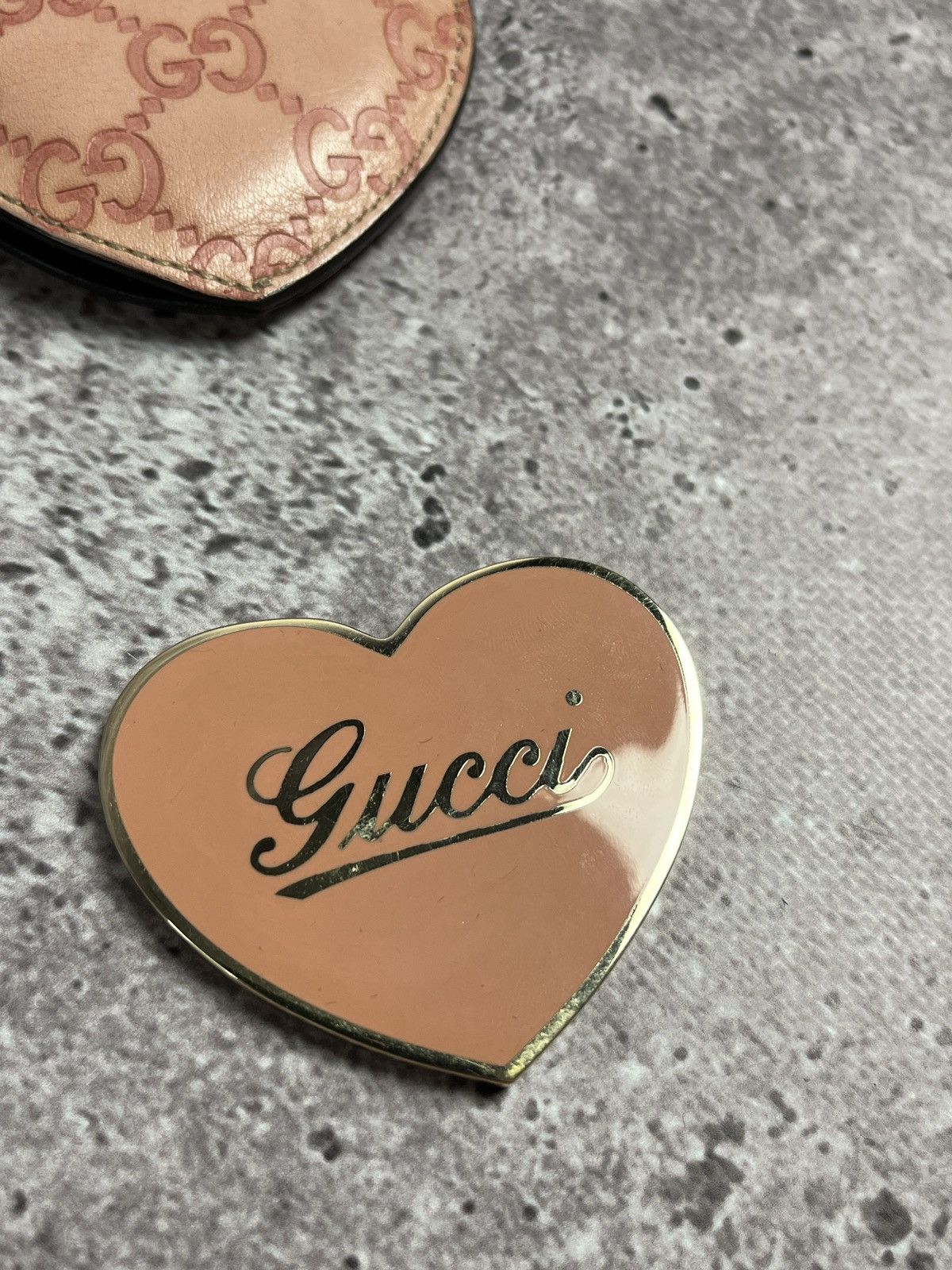 Gucci Gucci Heart Shaped Pocket Mirror With Leather Case Size ONE SIZE - 3 Thumbnail