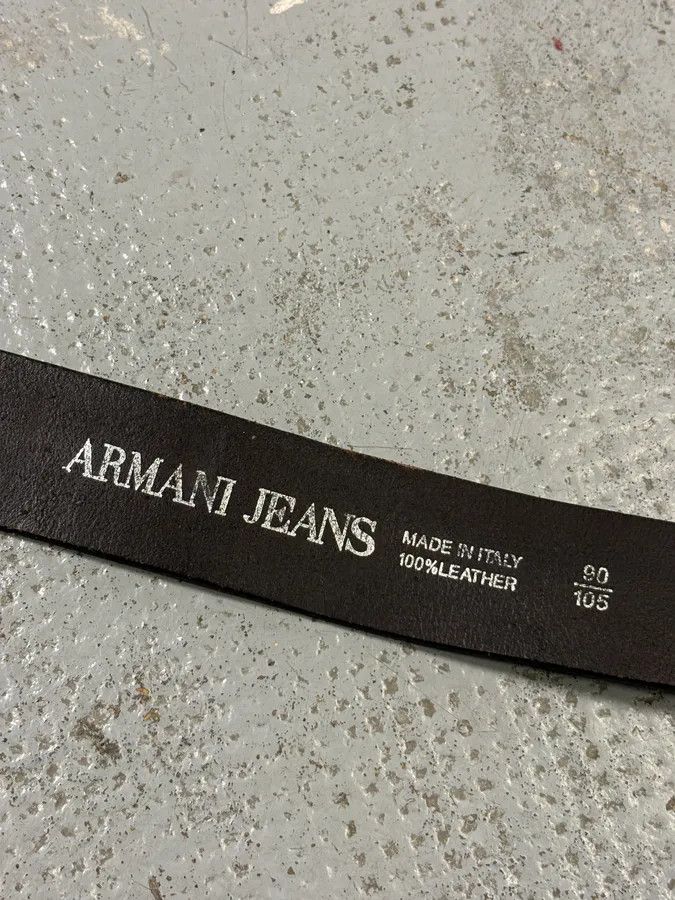 Armani Armani Brown Leather Tigers Buckle Belt Size ONE SIZE - 8 Thumbnail