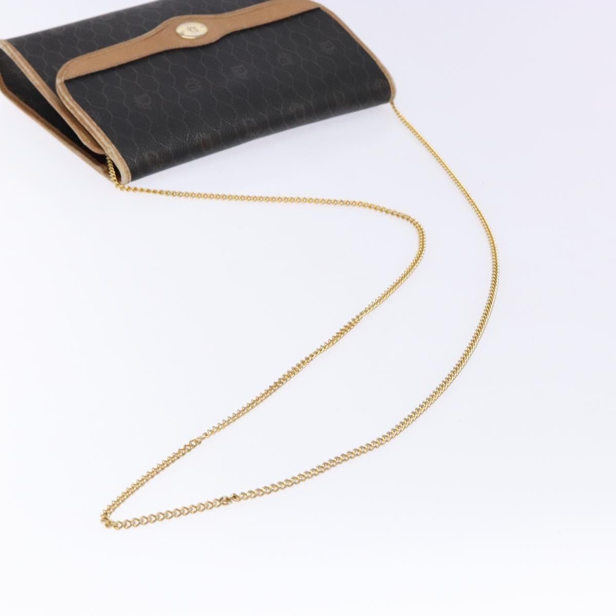 Dior DIOR Honeycomb Canvas Chain Shoulder Bag Pvc Black Gold Size ONE SIZE - 7 Thumbnail