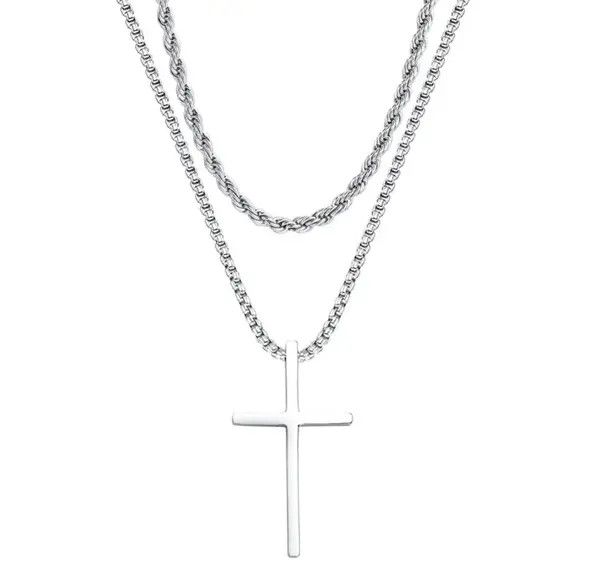 Other Retro punk necklace cross chain rock gothic style Size ONE SIZE - 7 Thumbnail