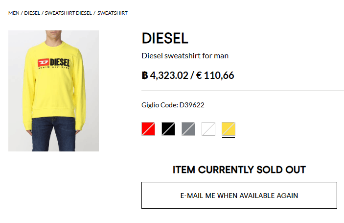 Diesel DIESEL Denim Division Sweatshirt In Yellow Size US S / EU 44-46 / 1 - 3 Thumbnail