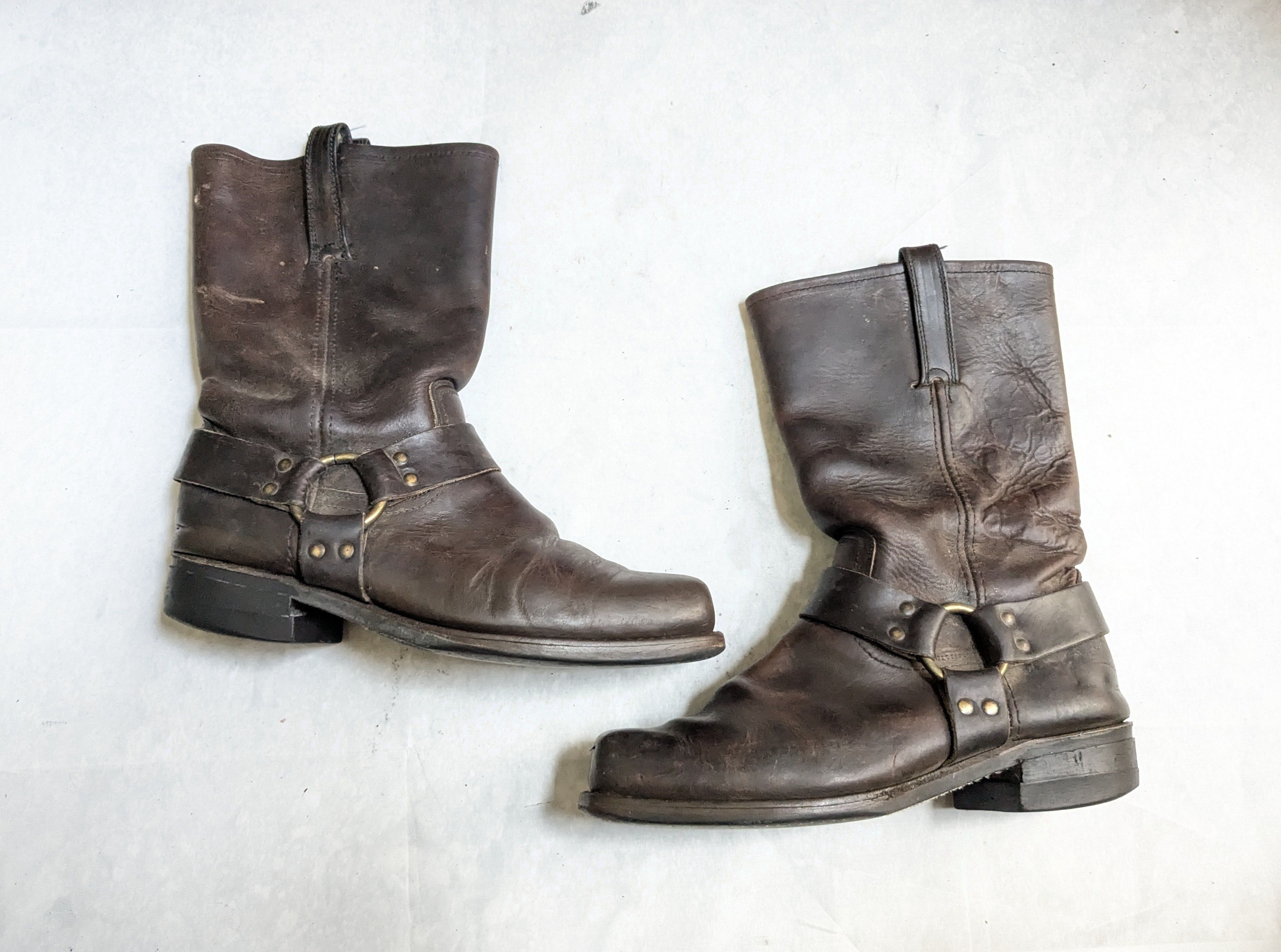 Frye Frye Harness Boots Brown 10.5 M Leather Buckle Strap Size US 10.5 / EU 43-44 - 1 Thumbnail