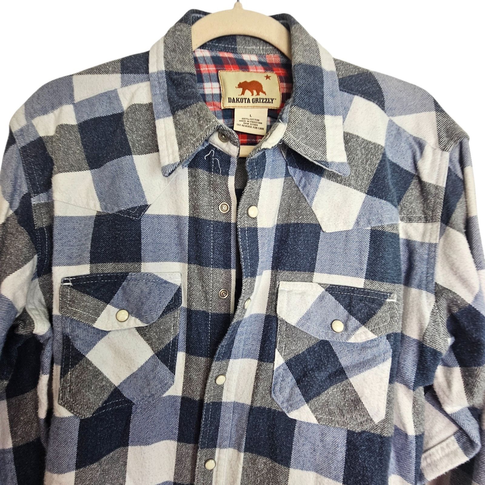 Dakota Grizzly Dakota Grizzly Mens Flannel Shirt Western Snap Front Sz L Size US L / EU 52-54 / 3 - 2 Thumbnail