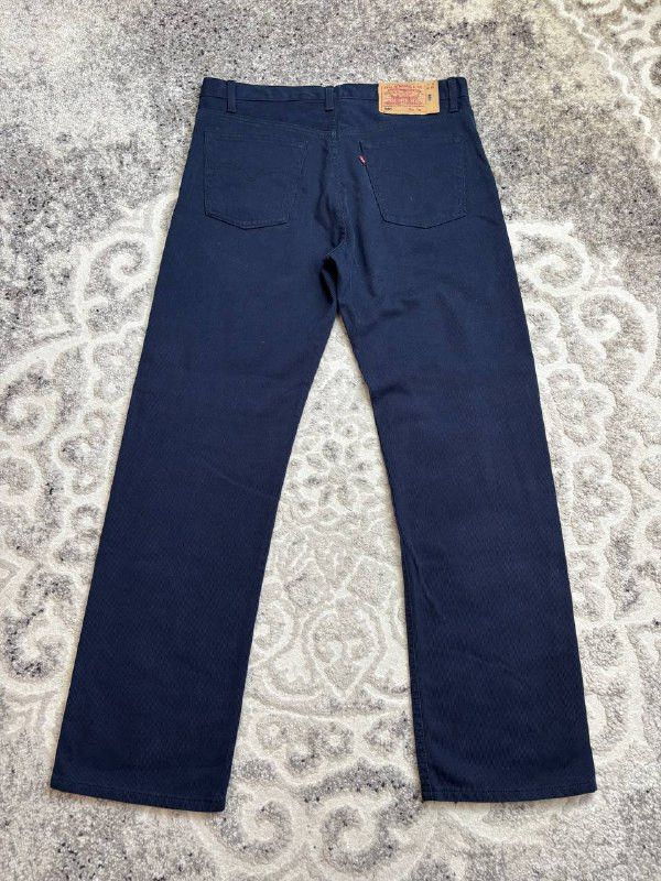 Levi's Rare Levi's 501 W33 Made in Italy Textured Navy Size US 33 - 2 Thumbnail