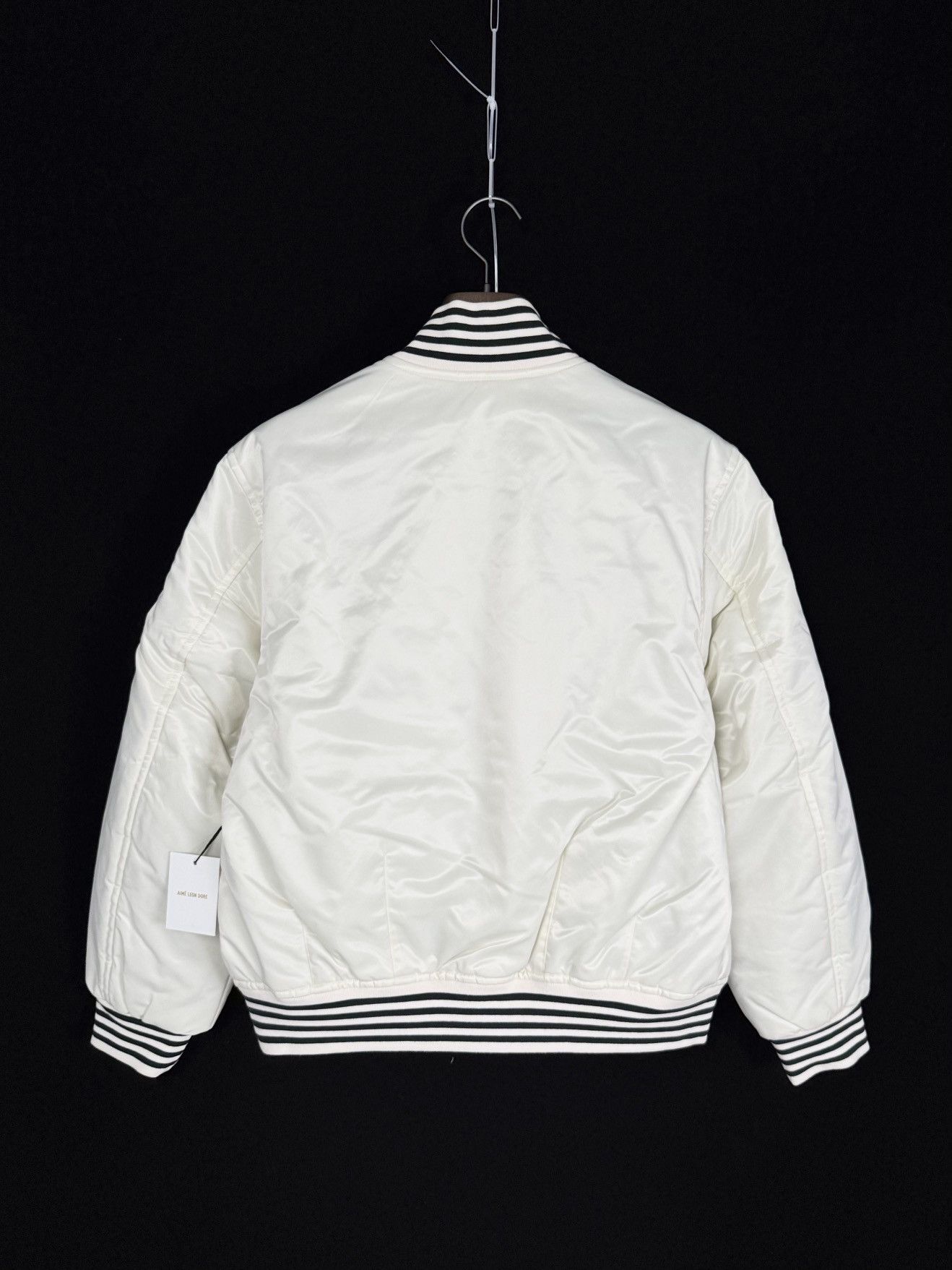 Aime Leon Dore UNWORN* ALD Reversible Satin Varsity Jacket Cream/Green Size US M / EU 48-50 / 2 - 5 Thumbnail