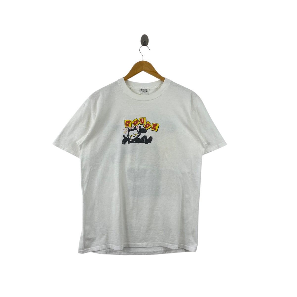 Felix × Vintage × Welcome Skateboards Pick!! Vtg 90's GOUGE x FELIX Skateboarding Top Tee Tshirt Size US L / EU 52-54 / 3 - 2 Thumbnail