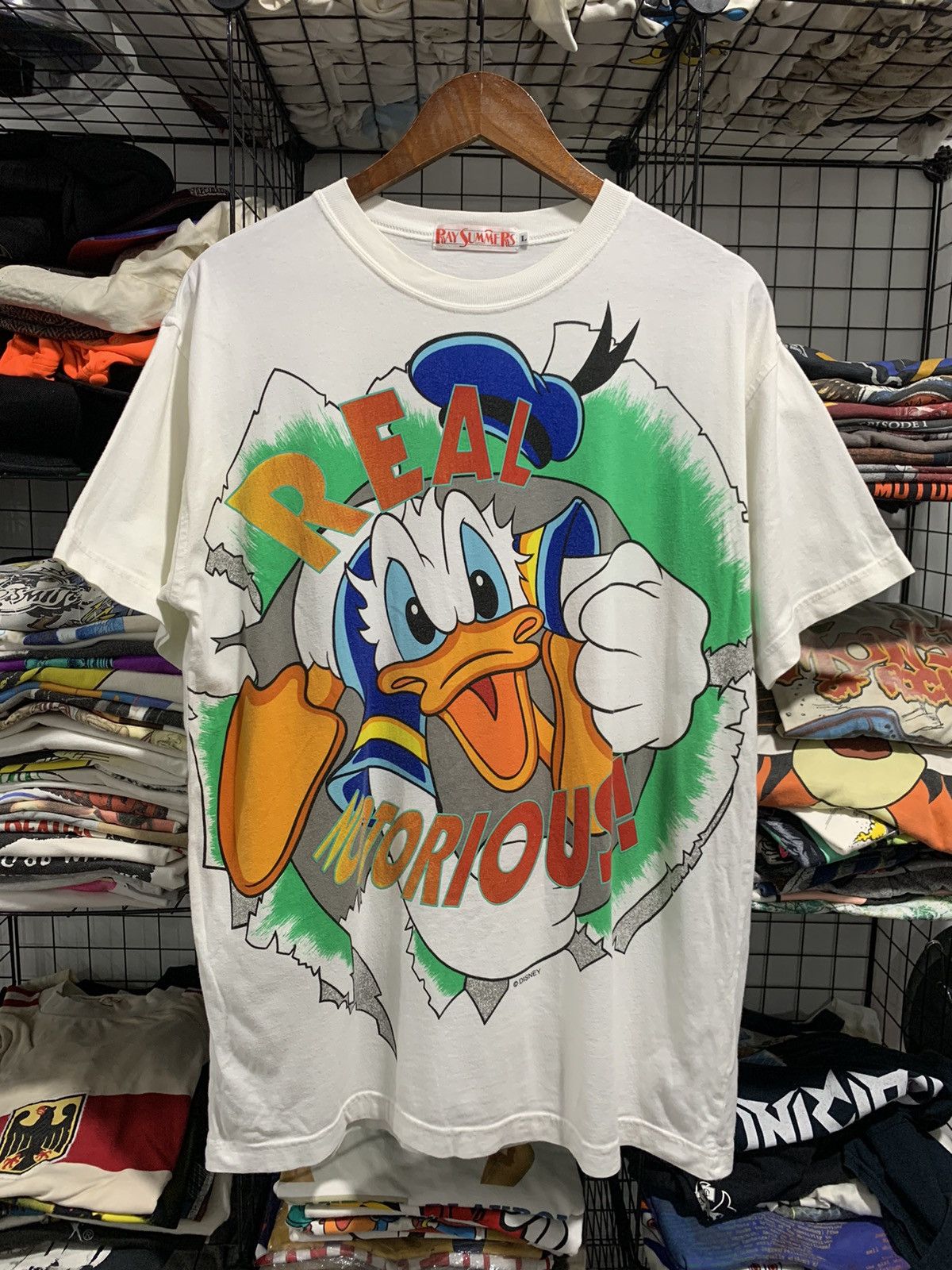 Cartoon Network × Vintage Vintage Donald Duck Overprint Tshirt Size US L / EU 52-54 / 3 - 1 Thumbnail