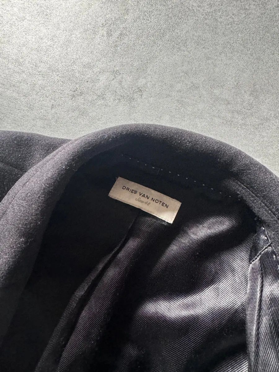 Dries Van Noten 2000s Dries Van Noten Minimalist Navy Wool Long Jacket Size US M / EU 48-50 / 2 - 10 Thumbnail
