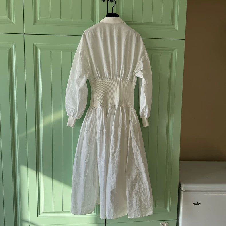 Alexander McQueen Alexander Mcqueen Solid color long-sleeved A-shaped dress Size S / US 4 / IT 40 - 2 Thumbnail