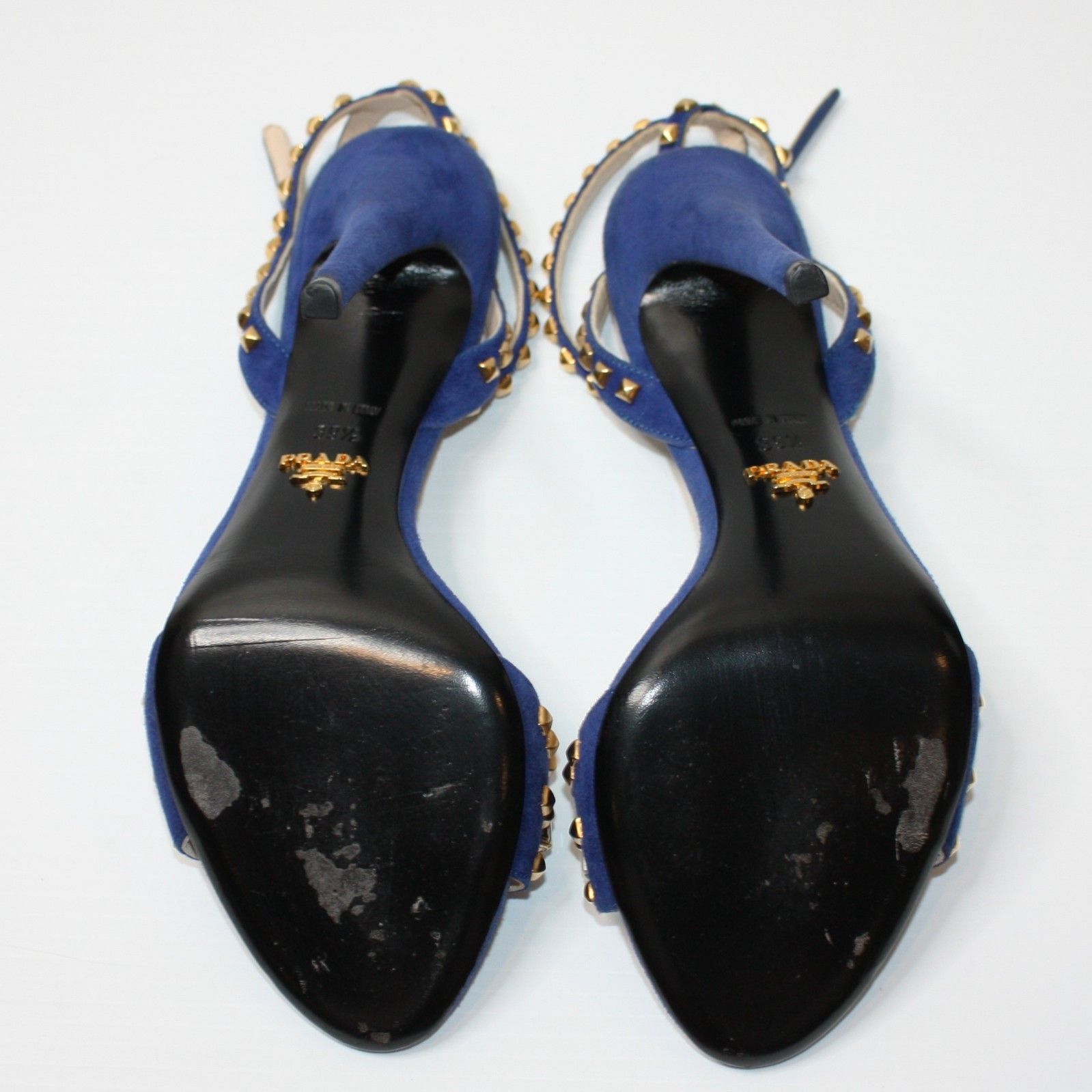 Prada Crystal Studded Sandal Open-Toe Heels in Cobalt US 9.5 Size US 9.5 / IT 39.5 - 8 Thumbnail