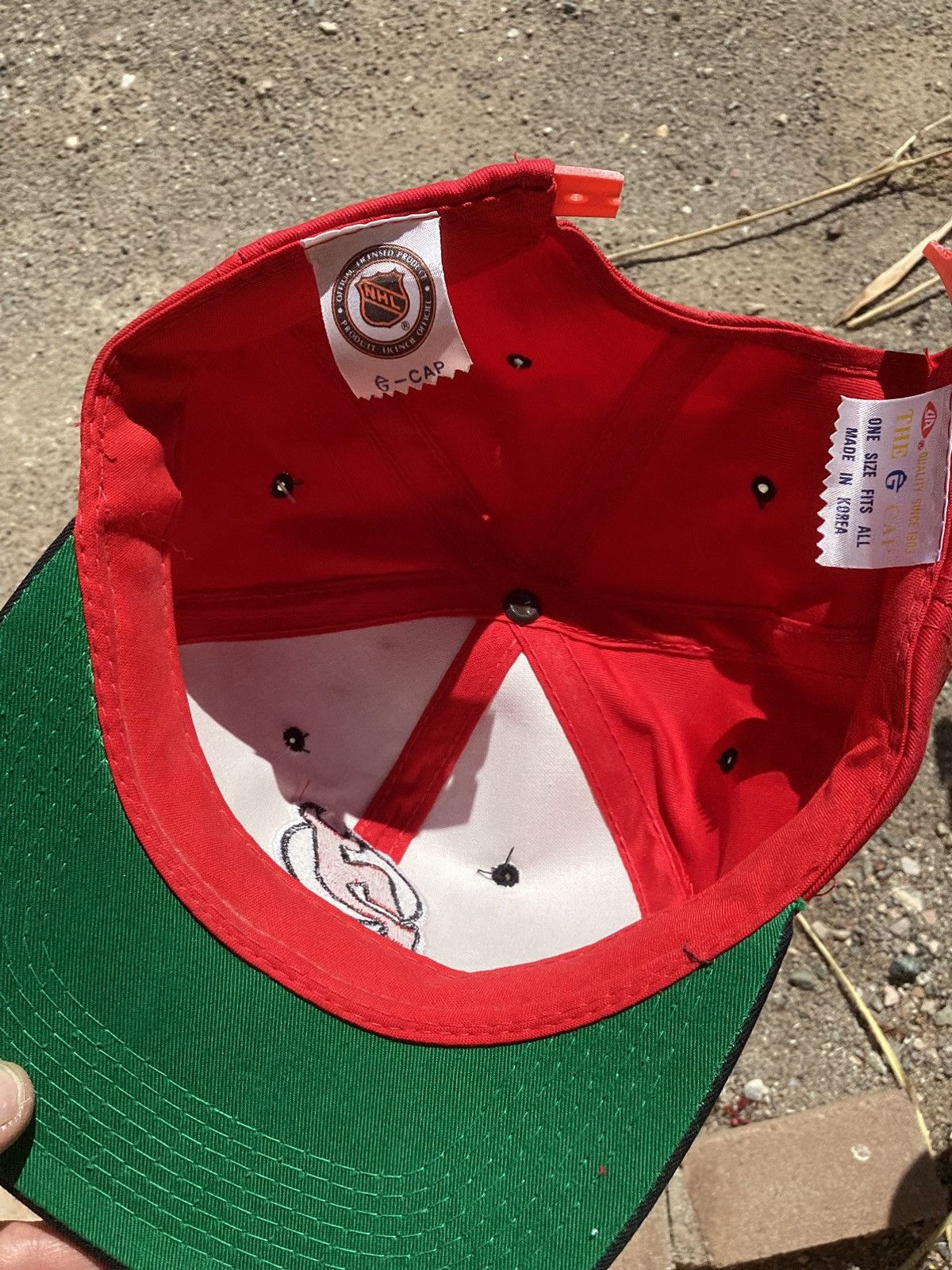 Other VTG 90s New Jersey Devils NHL hockey snapback strap damage Size ONE SIZE - 4 Thumbnail