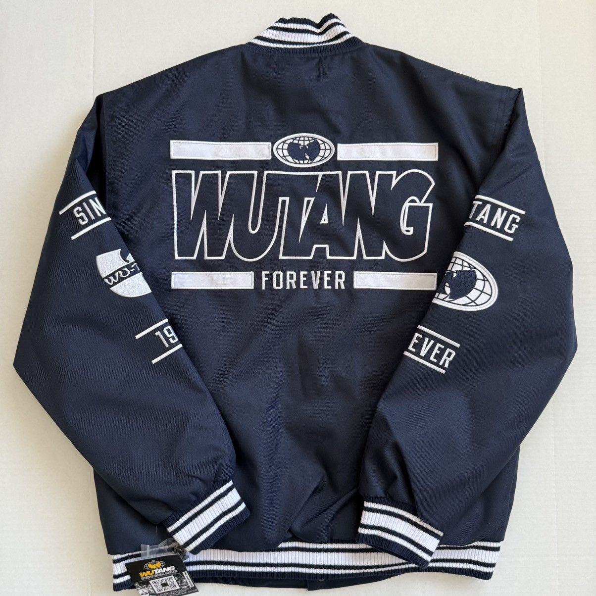 Wu-Tang Clan 🔴Wu-Tang Jacket Size Large All City Bomber Navy Blue Wu-Wear Size US L / EU 52-54 / 3 - 2 Thumbnail