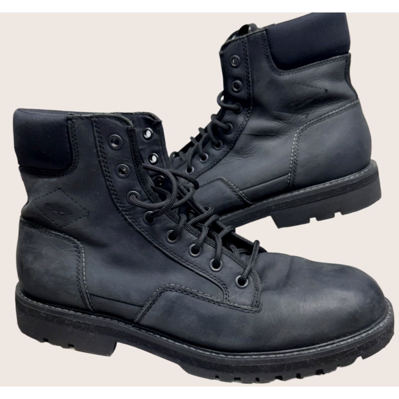 Vintage G-Star Raw Premium Powell Combat Boots Black Lace Up 10 43 Originals Men's Goth Size US 10 / EU 43 - 1 Thumbnail