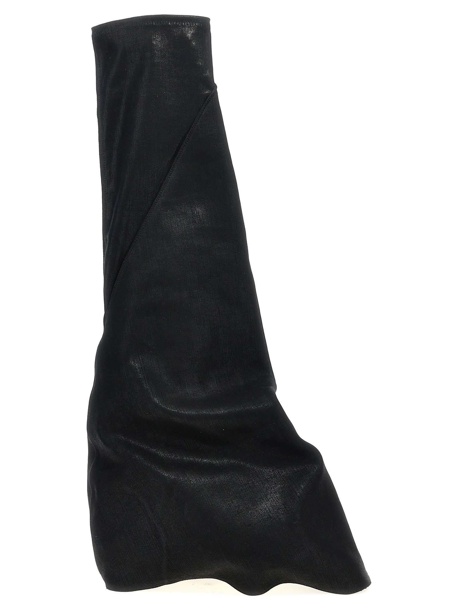 関税負担なし◆RICK OWENS◆DRKSHDW FETISH デニムブーツ Denim Low Fetish in Black/Milk – SVRN