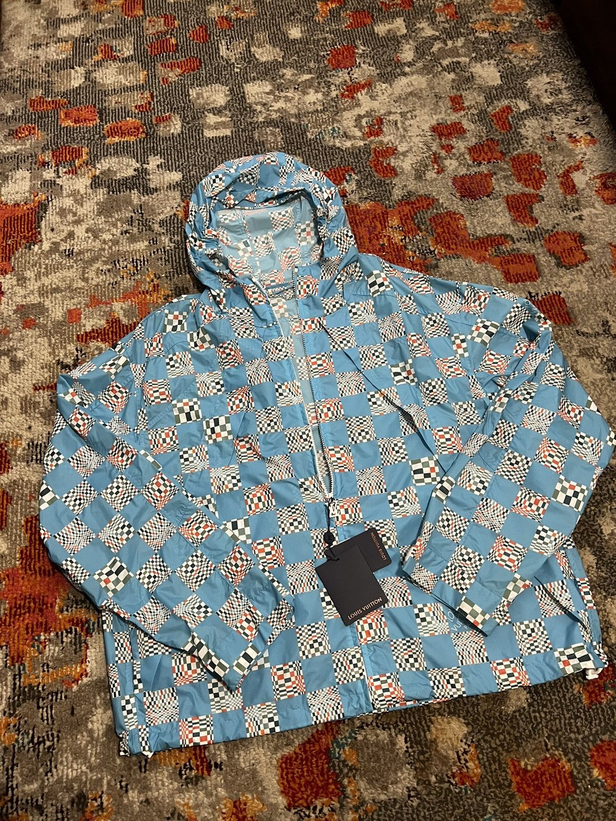 Louis Vuitton 2021 Printed Windbreaker w/ Tags - Blue Outerwear, Clothing -  LOU817806