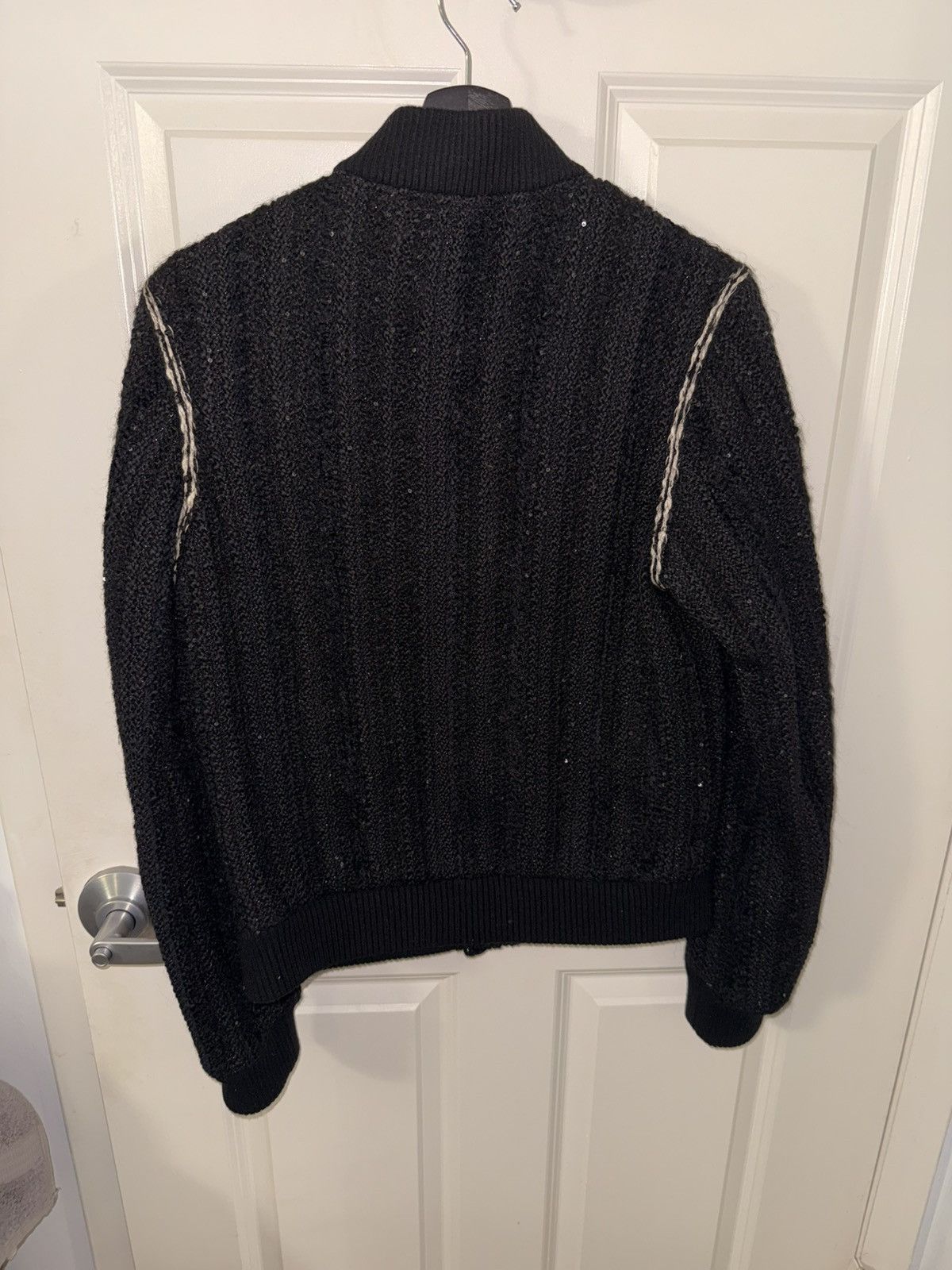 Saint Laurent Paris Saint Laurent Men’s Teddy Jacket Tweed Sequin Crochet 2018 Size US S / EU 44-46 / 1 - 8 Thumbnail