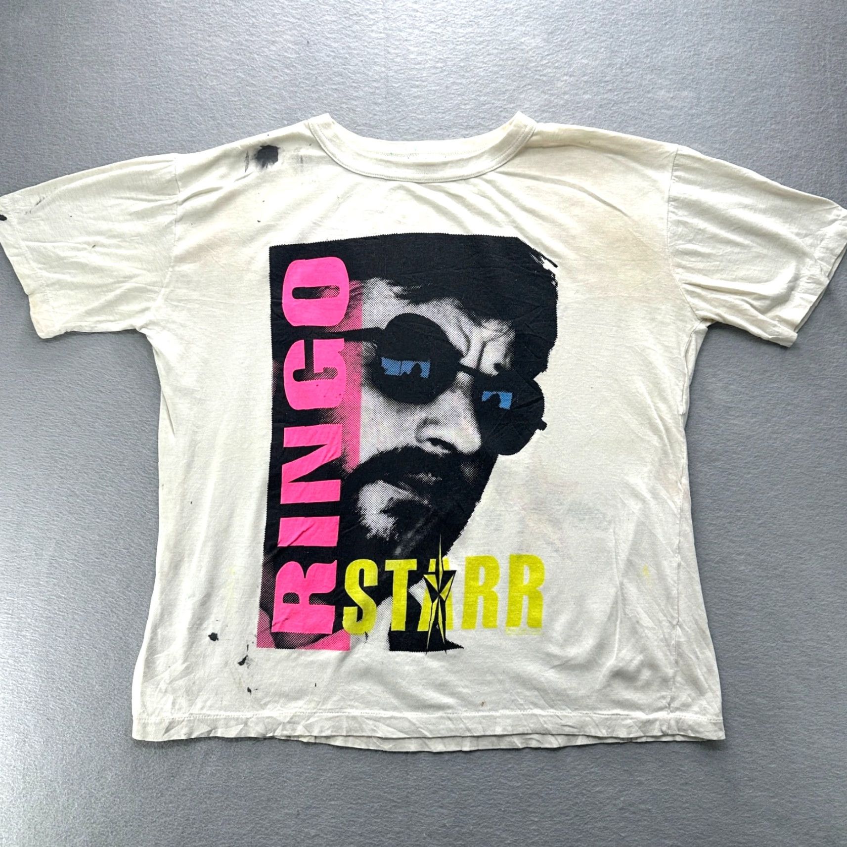 Vintage VINTAGE Brockum Beatles Shirt T-Shirt SS Ringo Starr And His All-Starr Band Tour 1989 White Mens L Band, Music, 80s Size US L / EU 52-54 / 3 - 2 Thumbnail