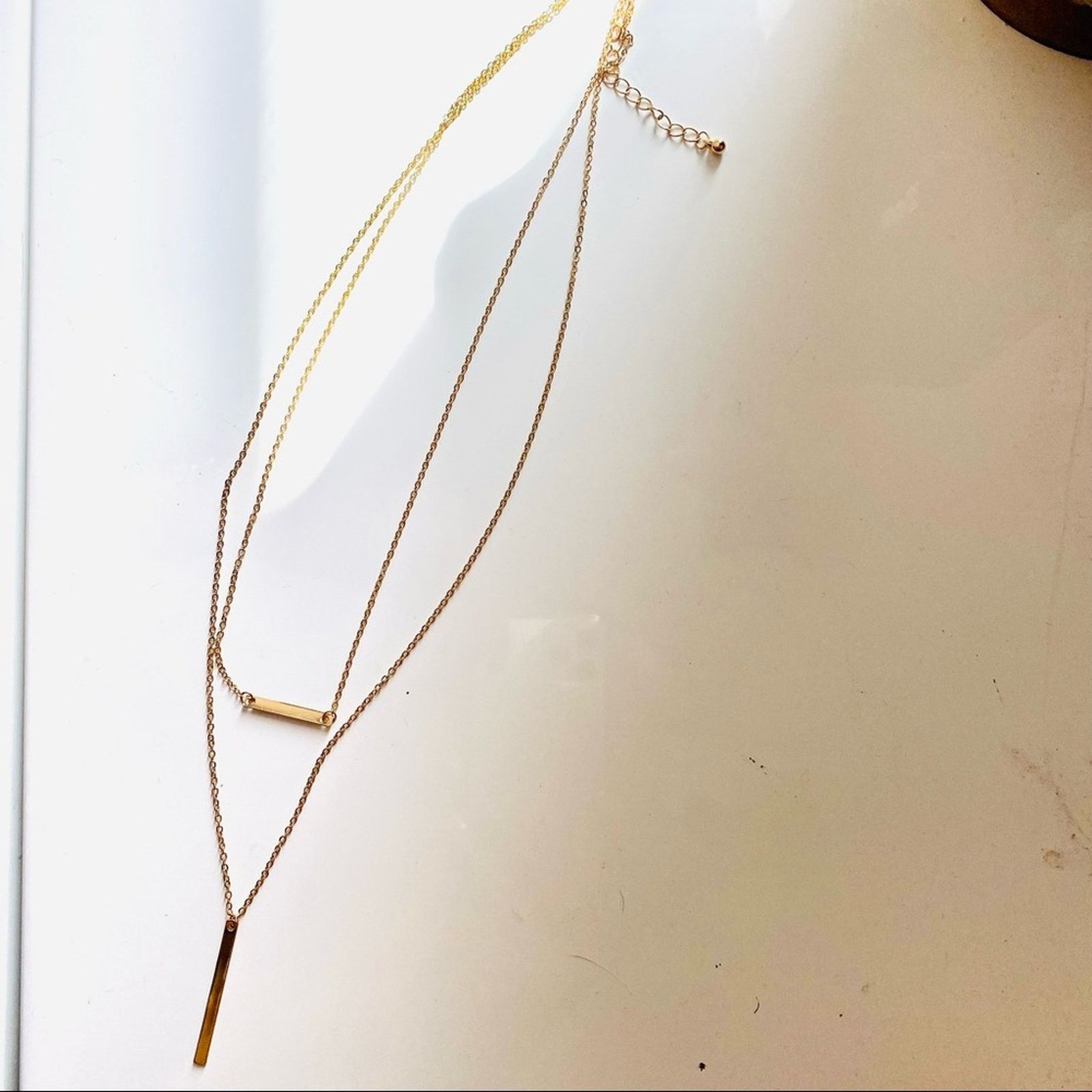 Nordstrom NEW NORDSTROM REVOLVE Gold Bar Multi Choker Necklace Jewelry Size ONE SIZE - 5 Thumbnail