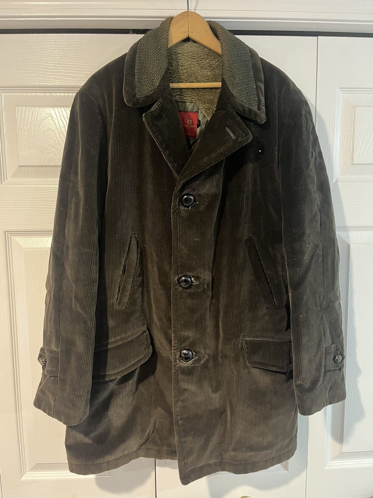 Vintage 1970s Brown Corduroy Jacket - Fur Lined Size US L / EU 52-54 / 3 - 1 Thumbnail