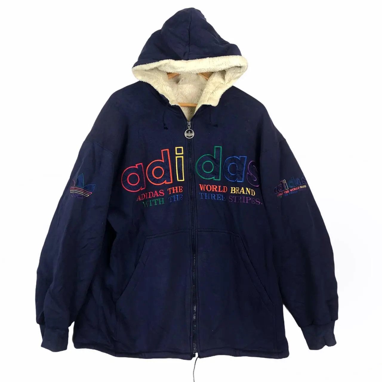 Adidas Vintage ADIDAS ORIGINALS Trefoil Hoodie Jacket 3 Stripes Size US L / EU 52-54 / 3 - 1 Thumbnail