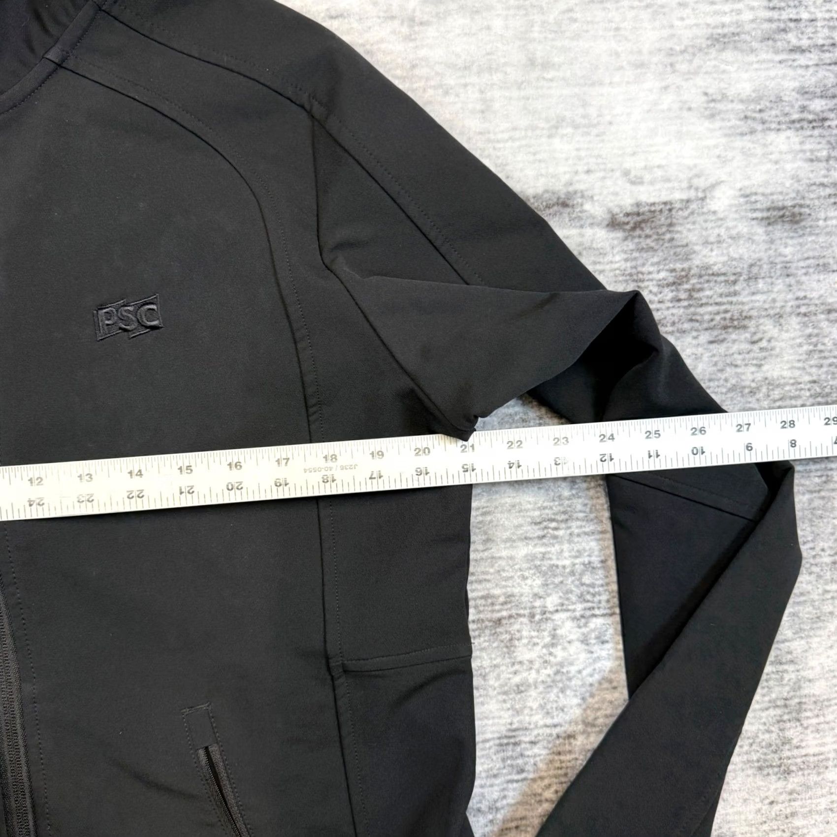Logo 7 Devon & Jones Jacket Mens L Black Softshell Full Zip Mock Neck Size PSC Logo Size US L / EU 52-54 / 3 - 7 Thumbnail