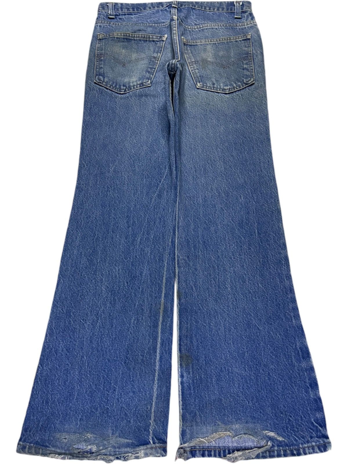 Levi's Vintage 70s Levis 517 Orange Tab Mud Wash Flare Jeans Size US 30 / EU 46 - 2 Thumbnail