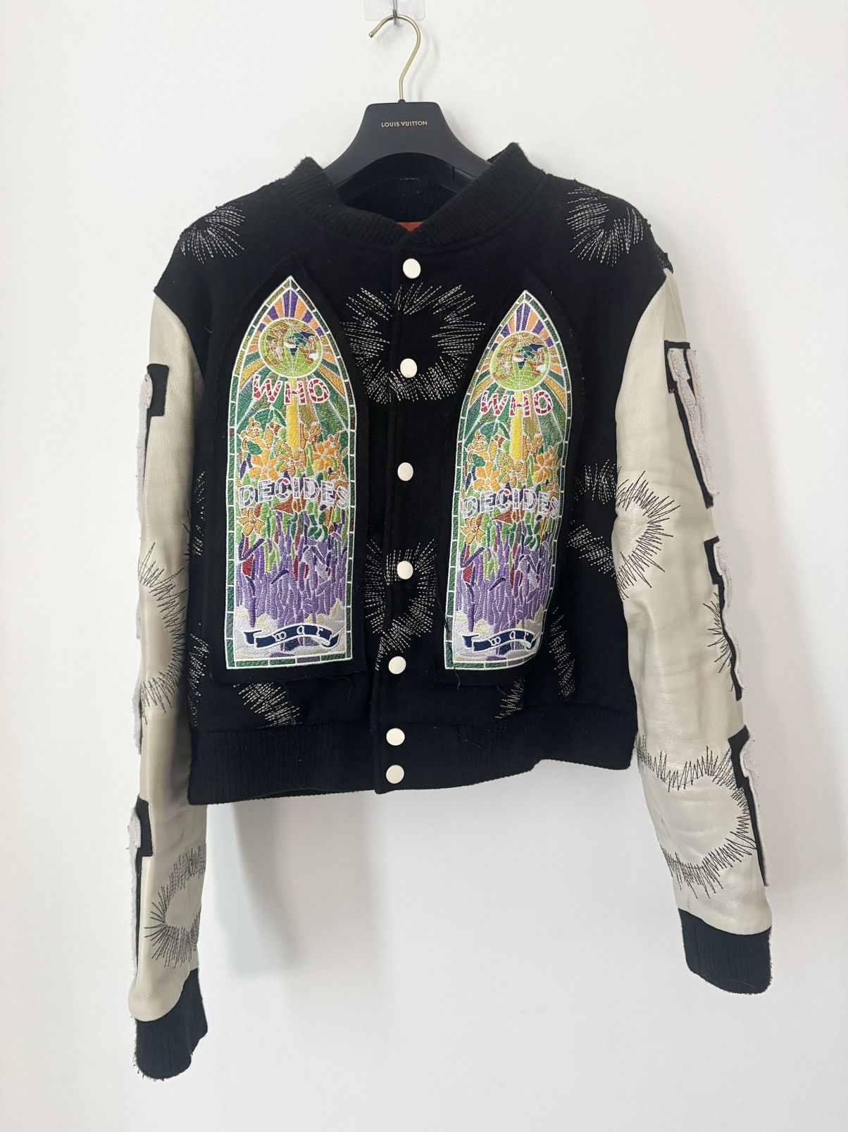 Who Decides War Who Decides War “Stained Glass” Varsity Jacket Black/Grey M Size US M / EU 48-50 / 2 - 1 Thumbnail