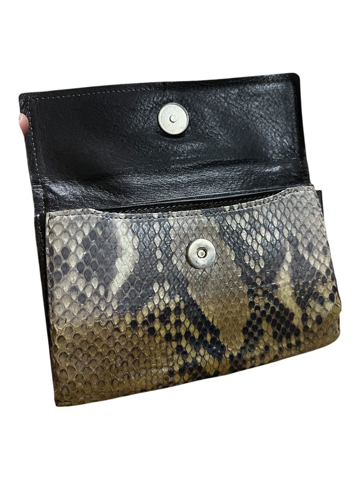 Roen Margiela Python Snakeskin Leather Style Bi-Fold Wallets Size ONE SIZE - 4 Thumbnail