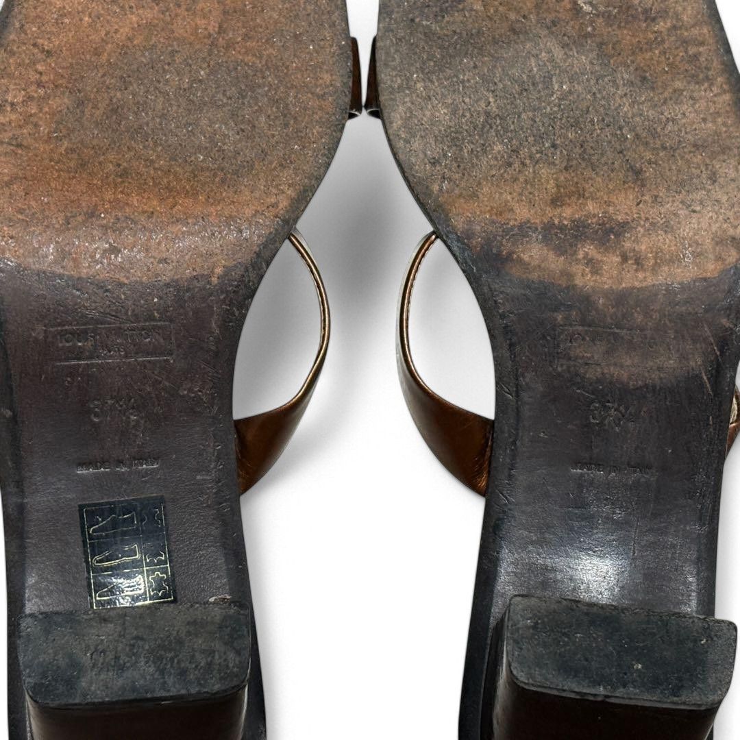Louis Vuitton Louis Vuitton - 37.5 Vernis Mules Square Toe LV Charms Size US 6.5 / IT 36.5 - 9 Thumbnail